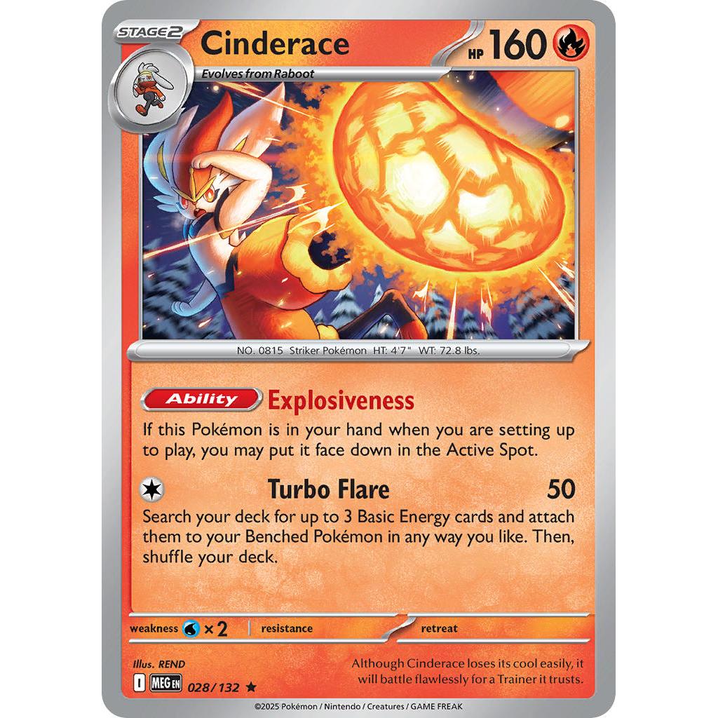 Cinderace 28/132 [Holo] – Mega Evolution