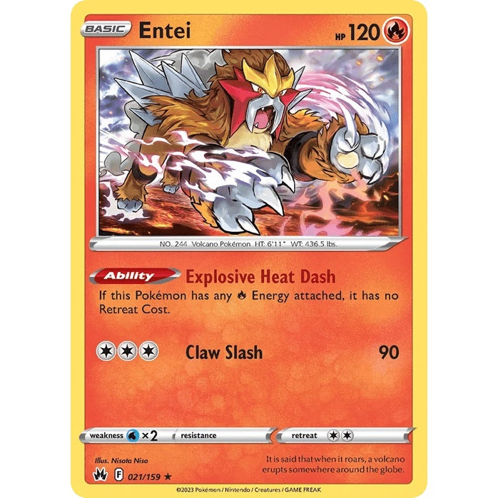 Entei - Crown Zenith (Rare Holo) [CRZ-21] English / Near Mint / Normal
