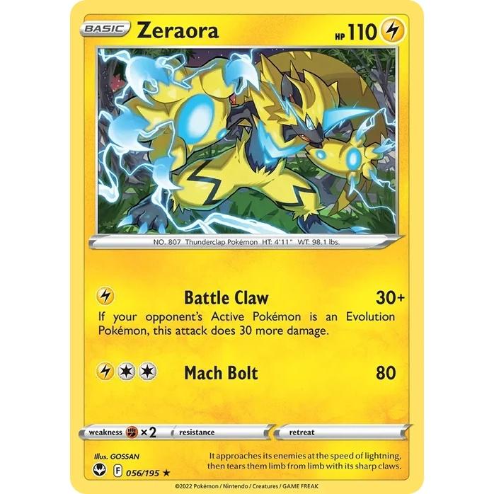 Zeraora - Silver Tempest (Rare) [SIT-56] English / Near Mint / Normal