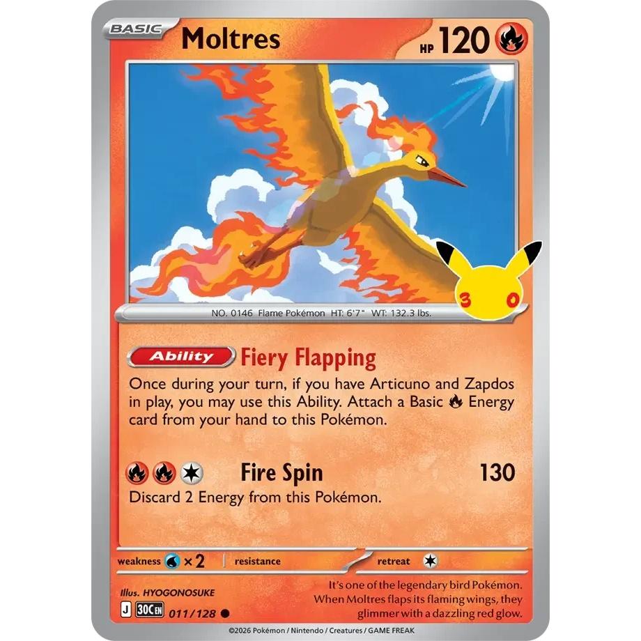 Moltres - 30th Celebration (Common) [30C-11] English / Near Mint / Normal