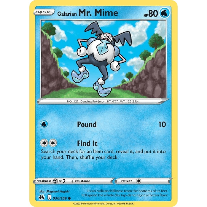 Galarian Mr. Mime 30/159 - Crown Zenith