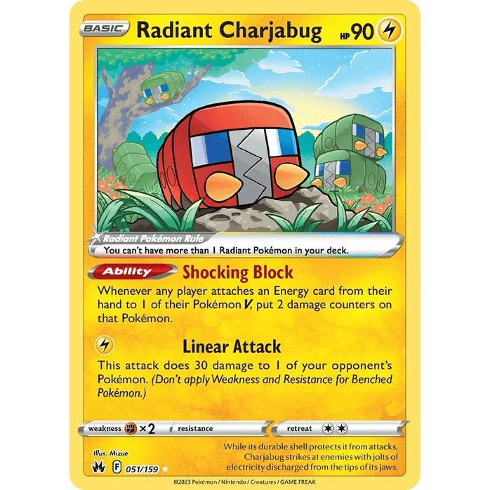 Radiant Charjabug 51/159 (Holo) - Crown Zenith