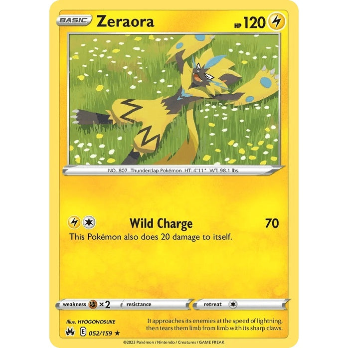 Zeraora - Crown Zenith (Rare) [CRZ-52] English / Near Mint / Normal