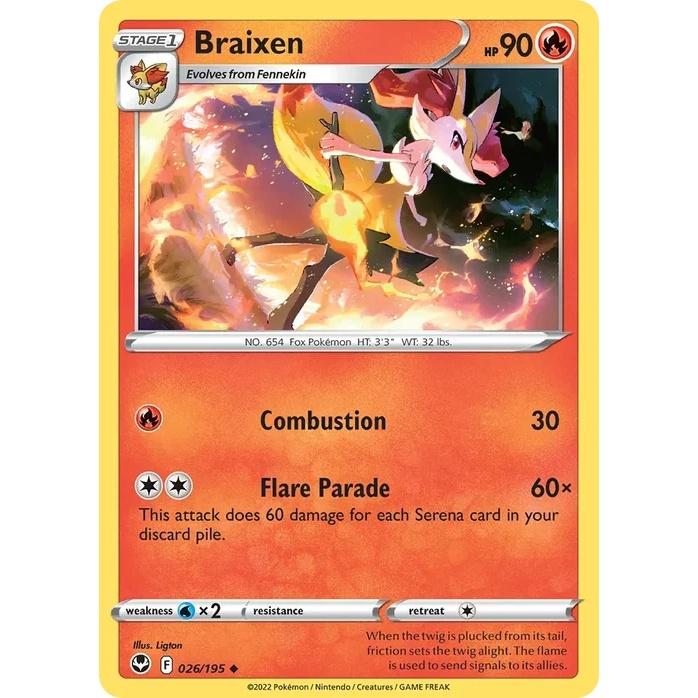 Braixen - Silver Tempest (Uncommon) [SIT-26] English / Near Mint / Normal