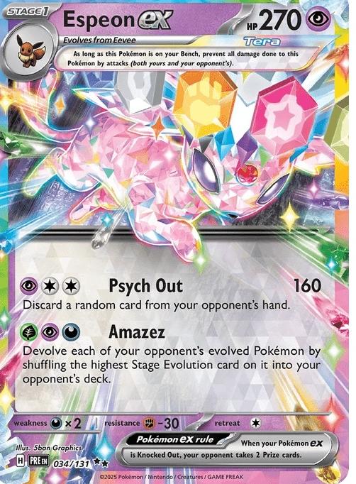 Espeon ex - Prismatic Evolutions (Double Rare) [PRE-34] English / Near Mint / Normal