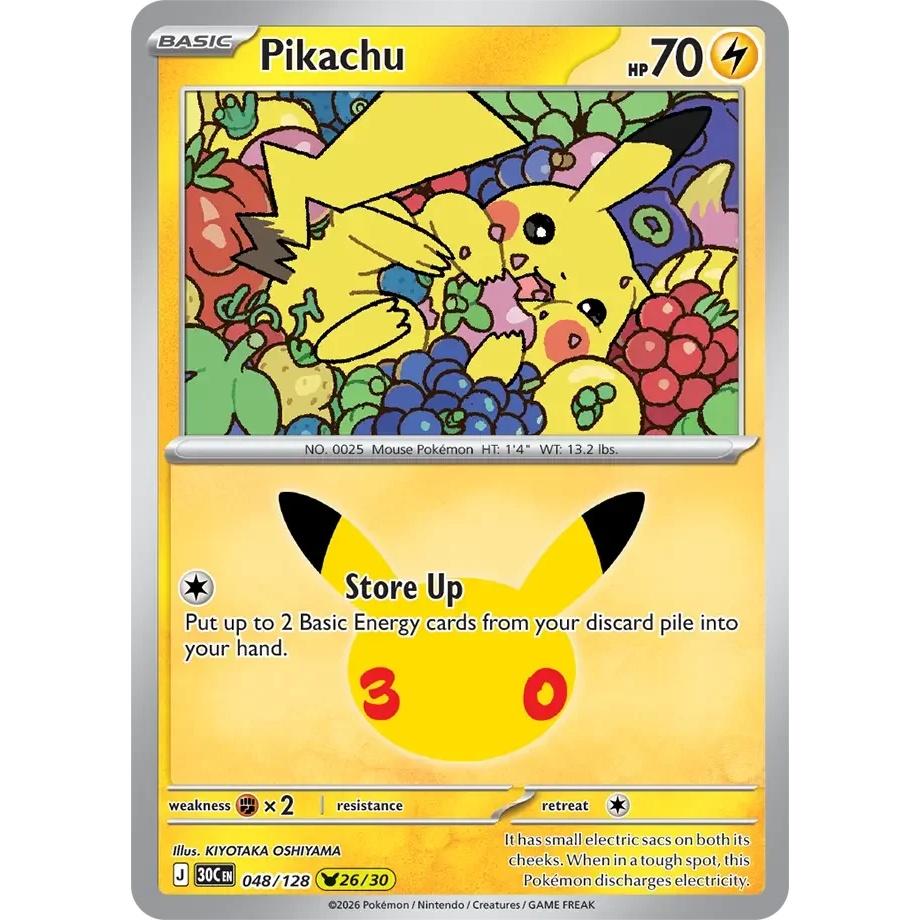 Pikachu - 30th Celebration (Pikachu Rare) [30C-48] English / Near Mint / Normal