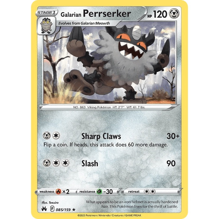 Galarian Perrserker - Crown Zenith (Rare) [CRZ-85] English / Near Mint / Normal