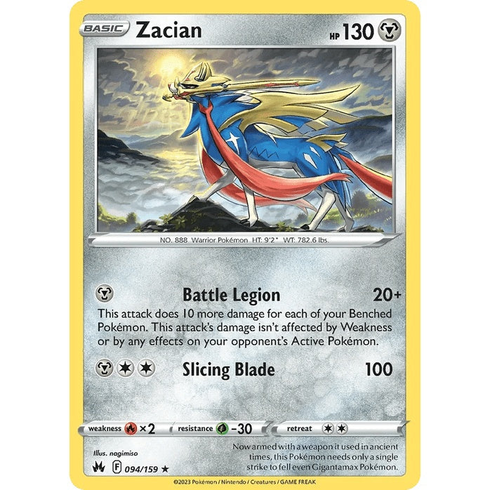 Zacian - Crown Zenith (Rare Holo) [CRZ-94] English / Near Mint / Normal
