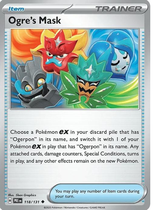 Ogre's Mask - Prismatic Evolutions (Uncommon) [PRE-118] English / Near Mint / Normal