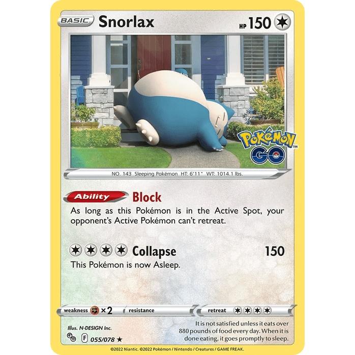 Snorlax - Pokémon GO (Holo Rare) [PGO-55] English / Near Mint / Normal