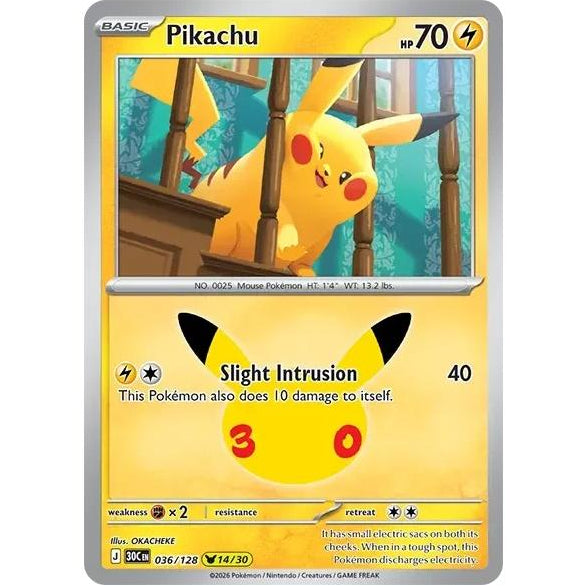 Pikachu - 30th Celebration (Pikachu Rare) [30C-36] English / Near Mint / Normal