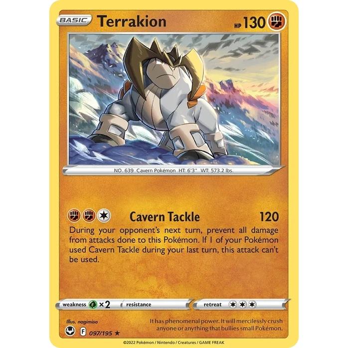 Terrakion - Silver Tempest (Rare Holo) [SIT-97] English / Near Mint / Normal
