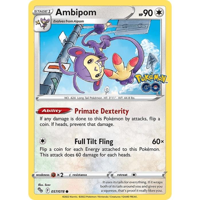 Ambipom - Pokémon GO (Common) [PGO-57] English / Near Mint / Normal