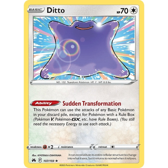 Ditto - Crown Zenith (Rare Holo) [CRZ-107] English / Near Mint / Normal
