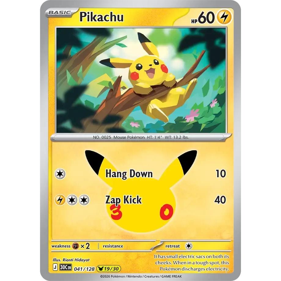 Pikachu - 30th Celebration (Pikachu Rare) [30C-41] English / Near Mint / Normal