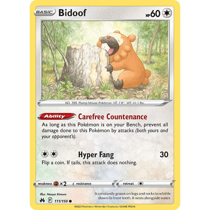 Bidoof 111/159 - Crown Zenith