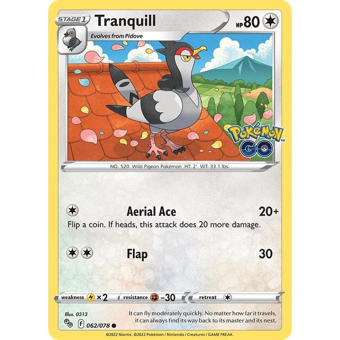 Tranquill - Pokémon GO (Common) [PGO-62] English / Near Mint / Normal