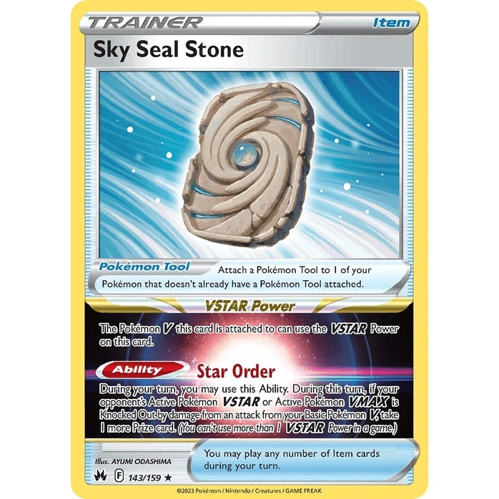 Sky Seal Stone 143/159 (Holo) - Crown Zenith
