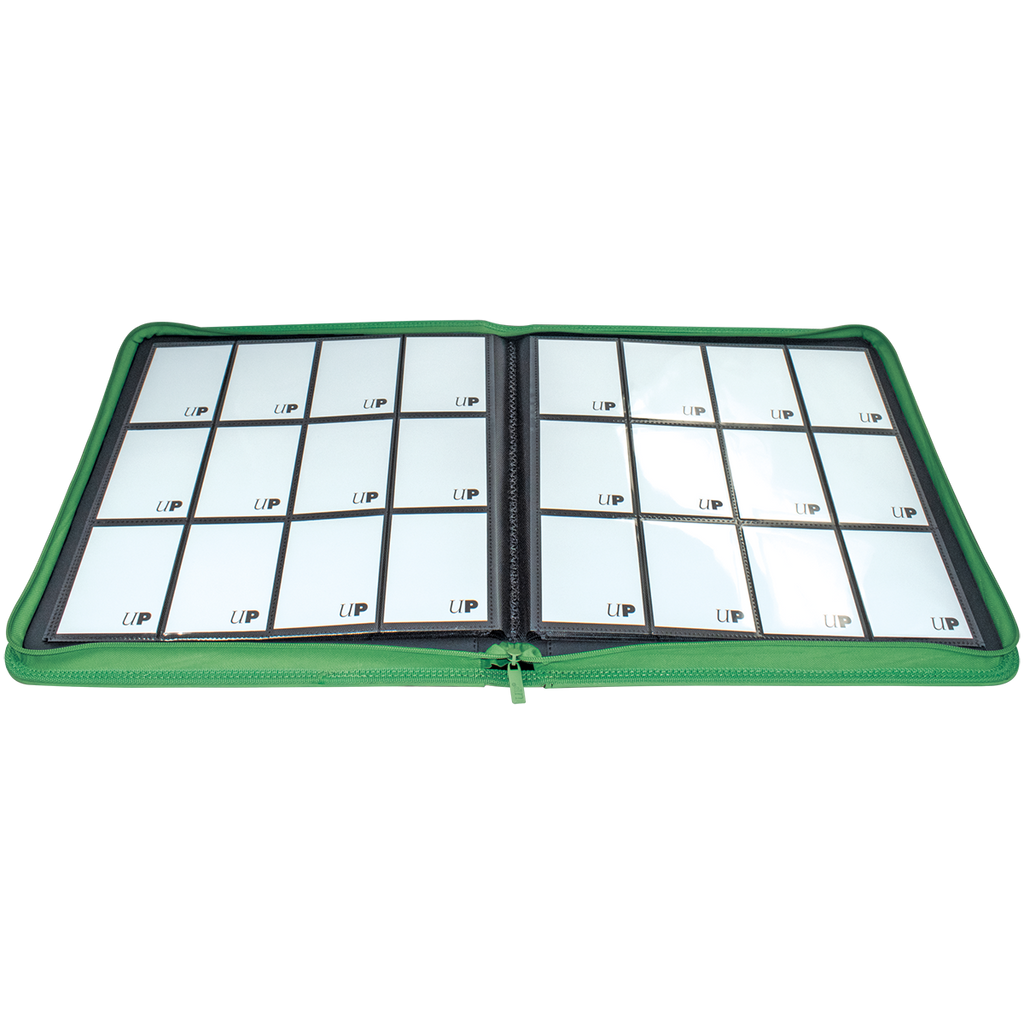 Premium 12-Pocket Zippered Vivid Green Ultra PRO-Binder [Ventes inn]
