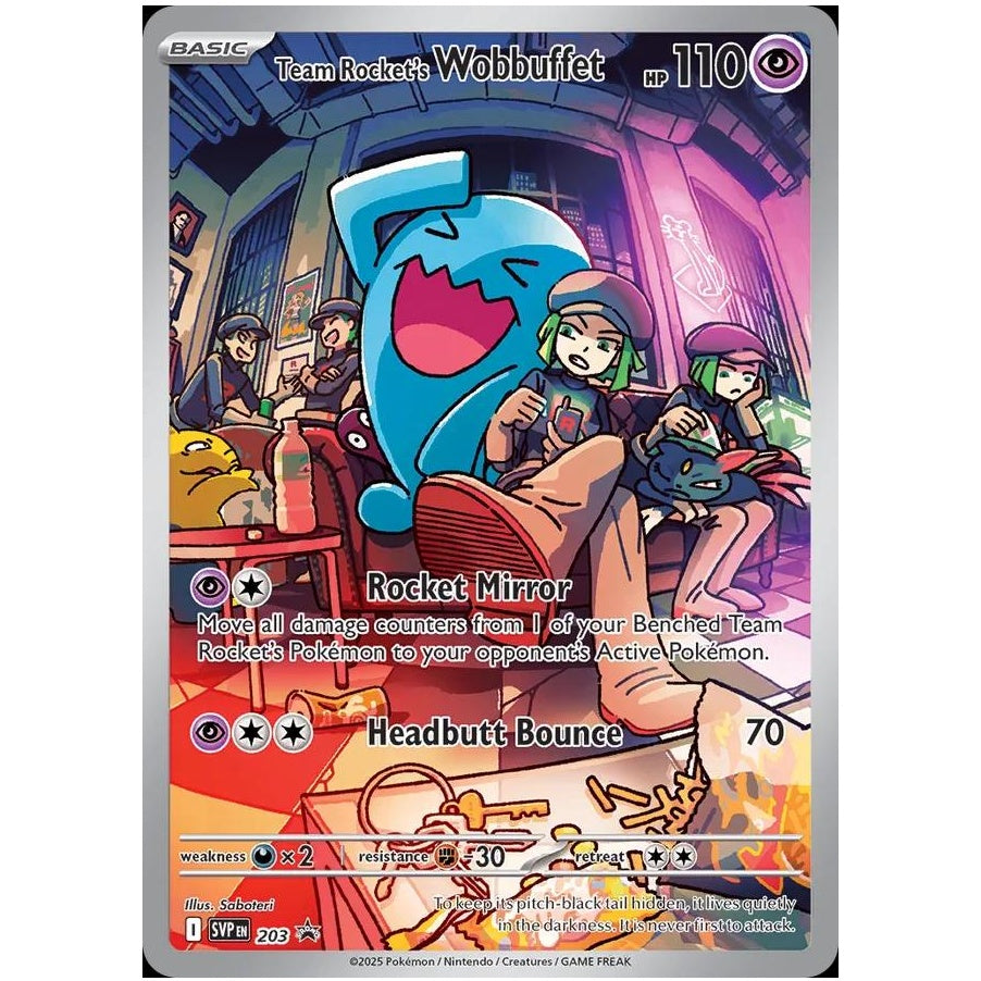 Team Rocket's Wobbuffet SVP203 - Destined Rivals Promo