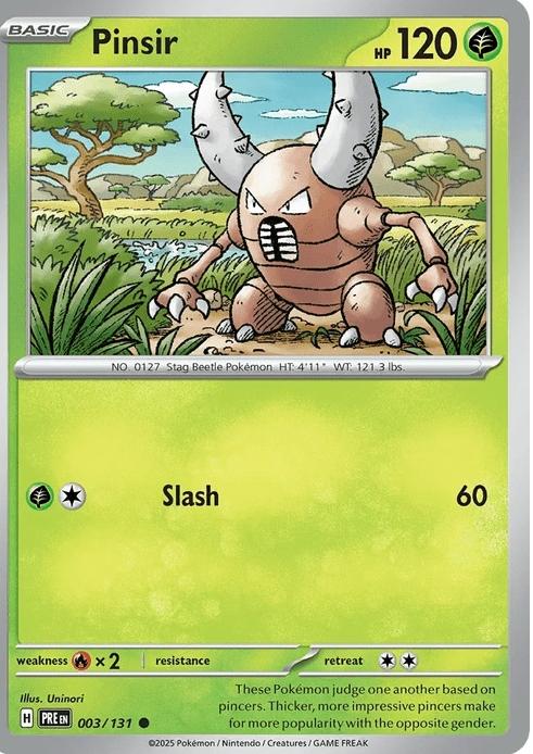 Pinsir - Prismatic Evolutions (Common) [PRE-3] English / Near Mint / Normal