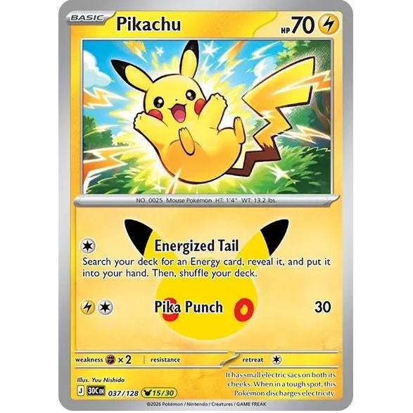 Pikachu - 30th Celebration (Pikachu Rare) [30C-37] English / Near Mint / Normal