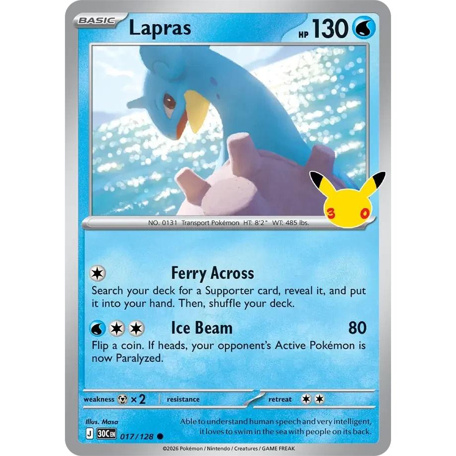 Lapras - 30th Celebration (Common) [30C-17] English / Near Mint / Normal