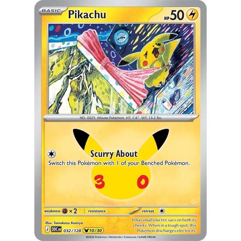 Pikachu - 30th Celebration (Pikachu Rare) [30C-32] English / Near Mint / Normal