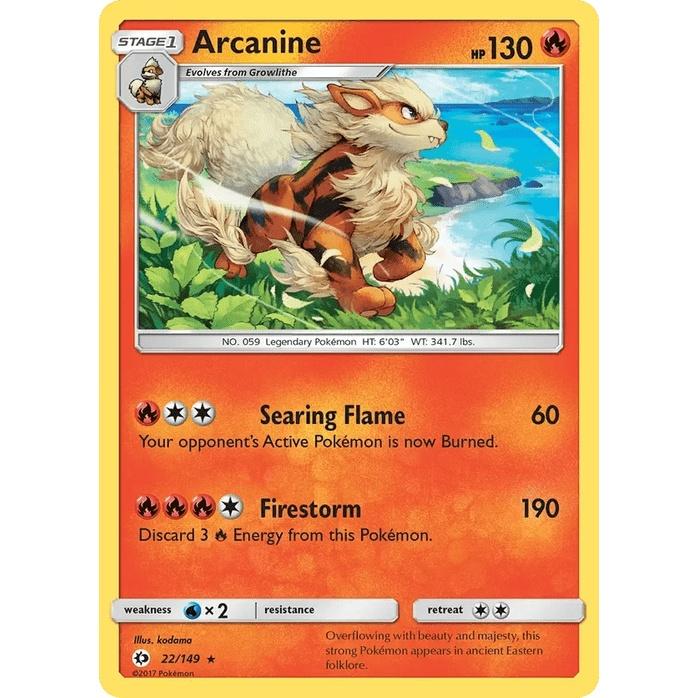 Arcanine 22/149 [Holo] - Sun & Moon Base Set (Engelsk / Near Mint)