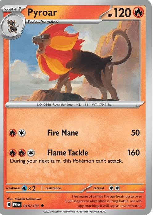 Pyroar - Prismatic Evolutions (Uncommon) [PRE-16] English / Near Mint / Normal