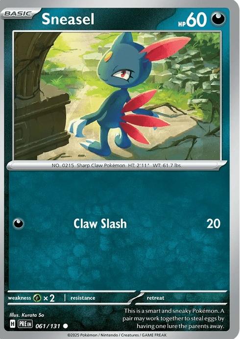 Sneasel - Prismatic Evolutions (Common) [PRE-61] English / Near Mint / Normal