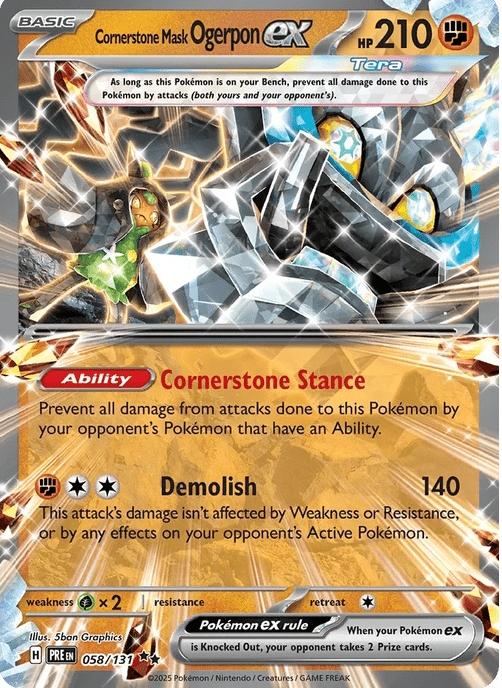 Cornerstone Mask Ogerpon ex - Prismatic Evolutions (Double Rare) [PRE-58] English / Near Mint / Normal