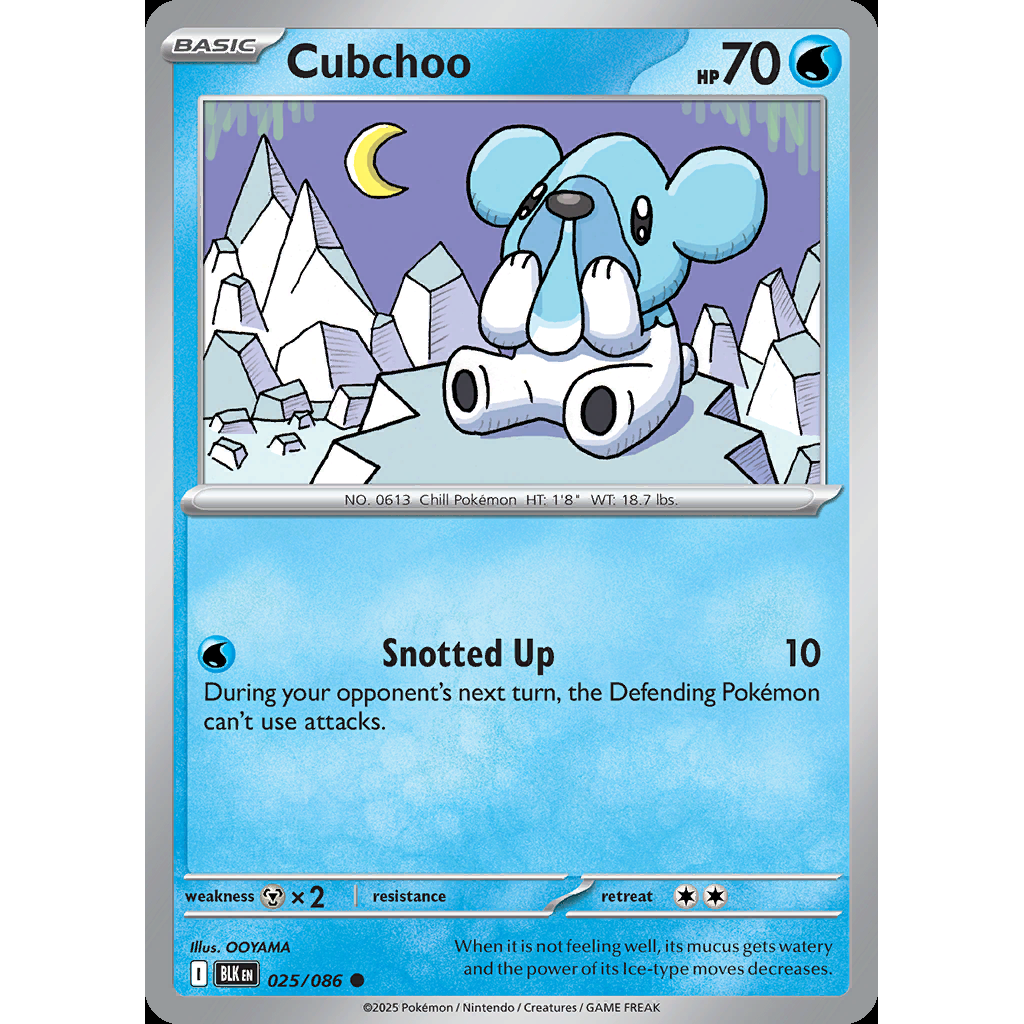 Cubchoo 25/086 - Black Bolt