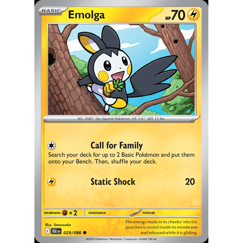 Emolga 29/086 - Black Bolt