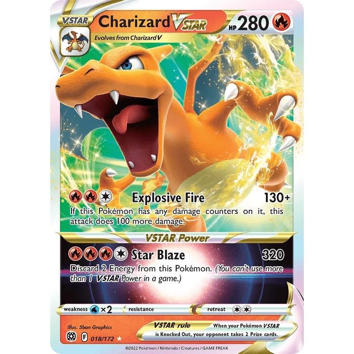 Charizard VSTAR 18/172 [Holo] - Brilliant Stars (Engelsk / Near Mint)