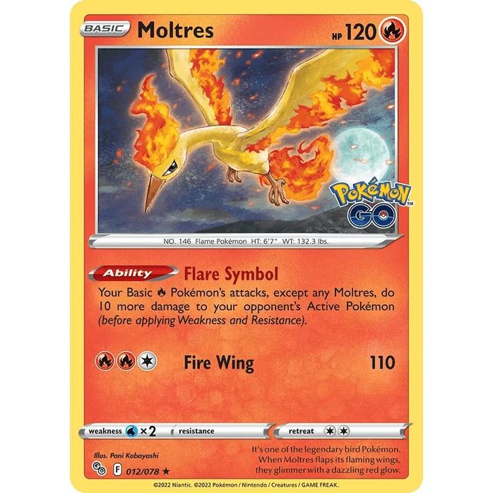Moltres - Pokémon GO (Holo Rare) [PGO-12] English / Near Mint / Normal