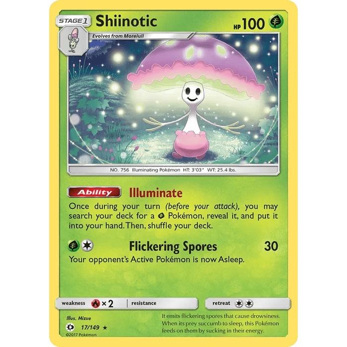 Shiinotic 17/149 [Holo] - Sun & Moon Base Set (Engelsk / Near Mint)