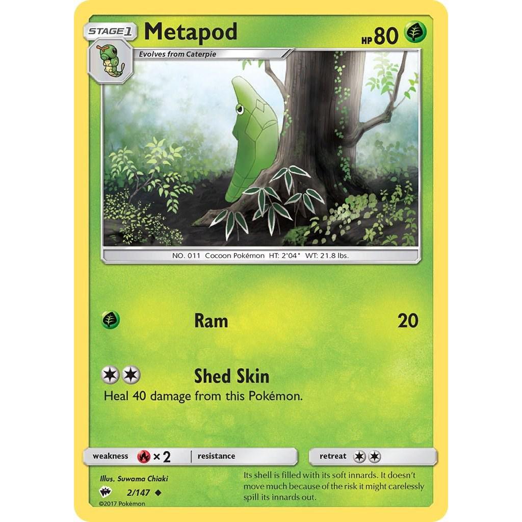 Metapod 2/147 - Burning Shadows (Engelsk / Near Mint)
