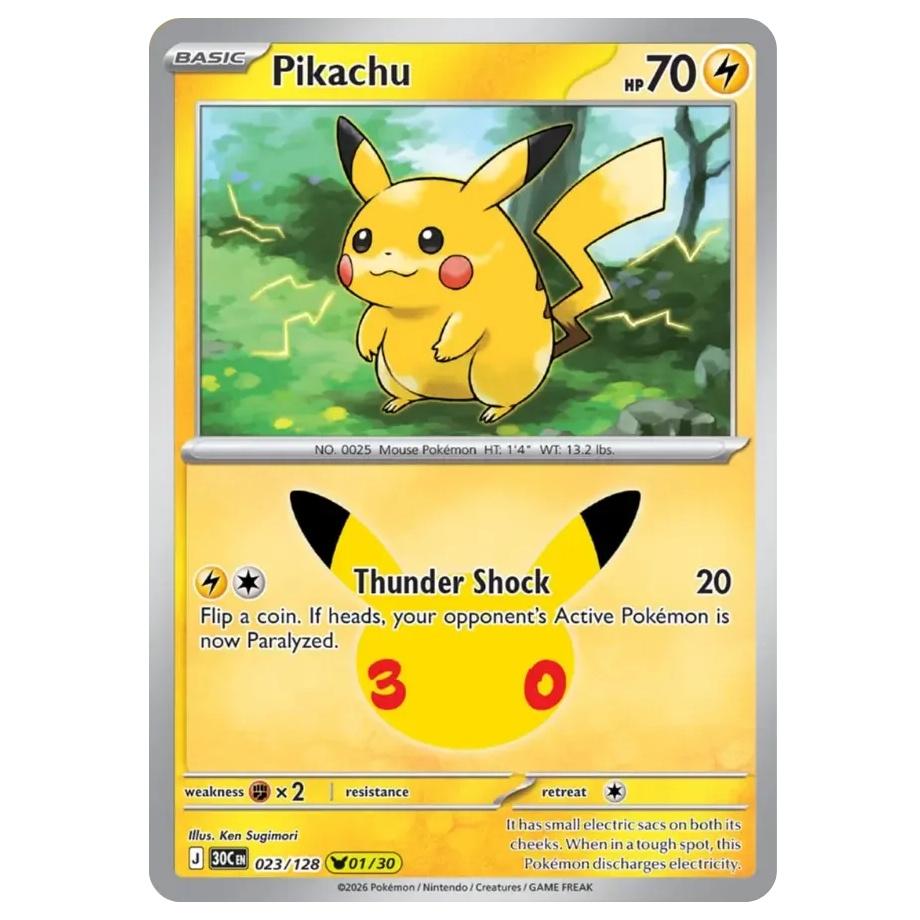 Pikachu - 30th Celebration (Pikachu Rare) [30C-23] English / Near Mint / Normal