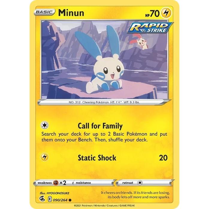 Minun - Fusion Strike (Common) [FST-90] English / Near Mint / Normal