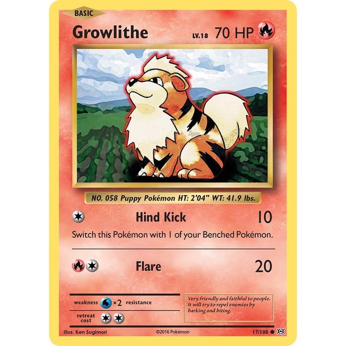Growlithe - Evolutions (Common) [EVO-17] English / Near Mint / Normal