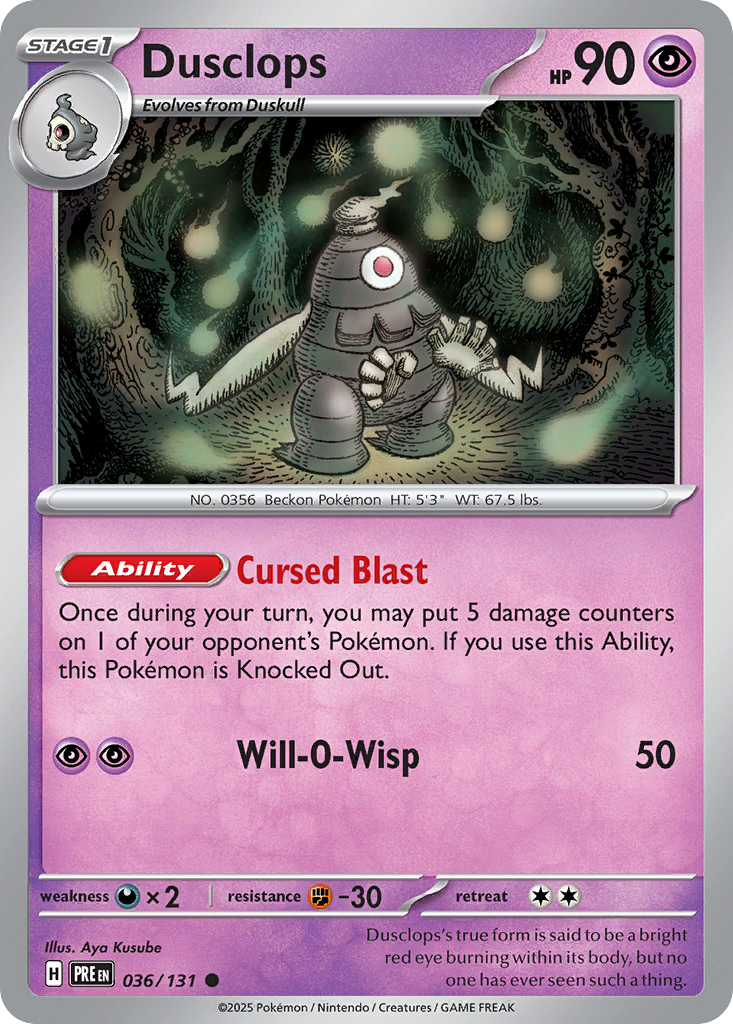 Dusclops - Prismatic Evolutions (Common) [PRE-36] English / Near Mint / Normal