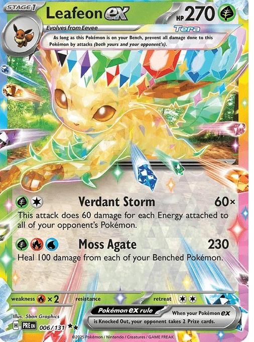 Leafeon ex - Prismatic Evolutions (Double Rare) [PRE-6] English / Near Mint / Normal
