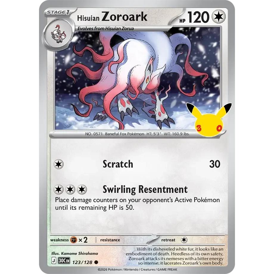 Hisuian Zoroark - 30th Celebration (Common) [30C-123] English / Near Mint / Normal