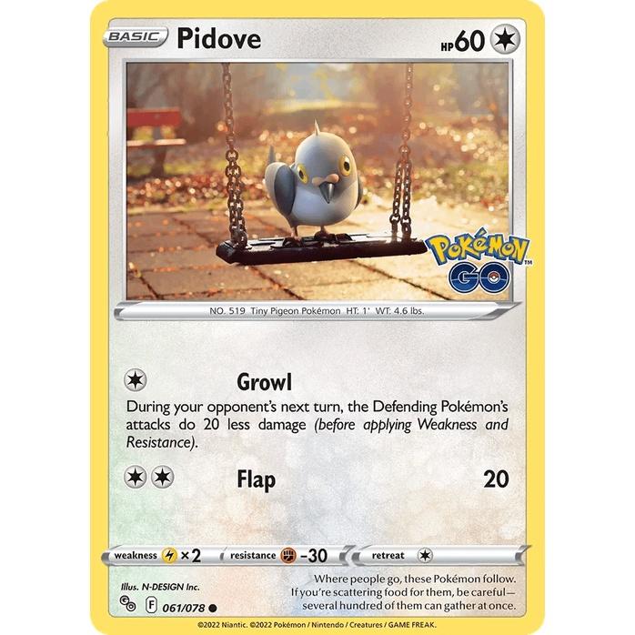Pidove - Pokémon GO (Common) [PGO-61] English / Near Mint / Normal