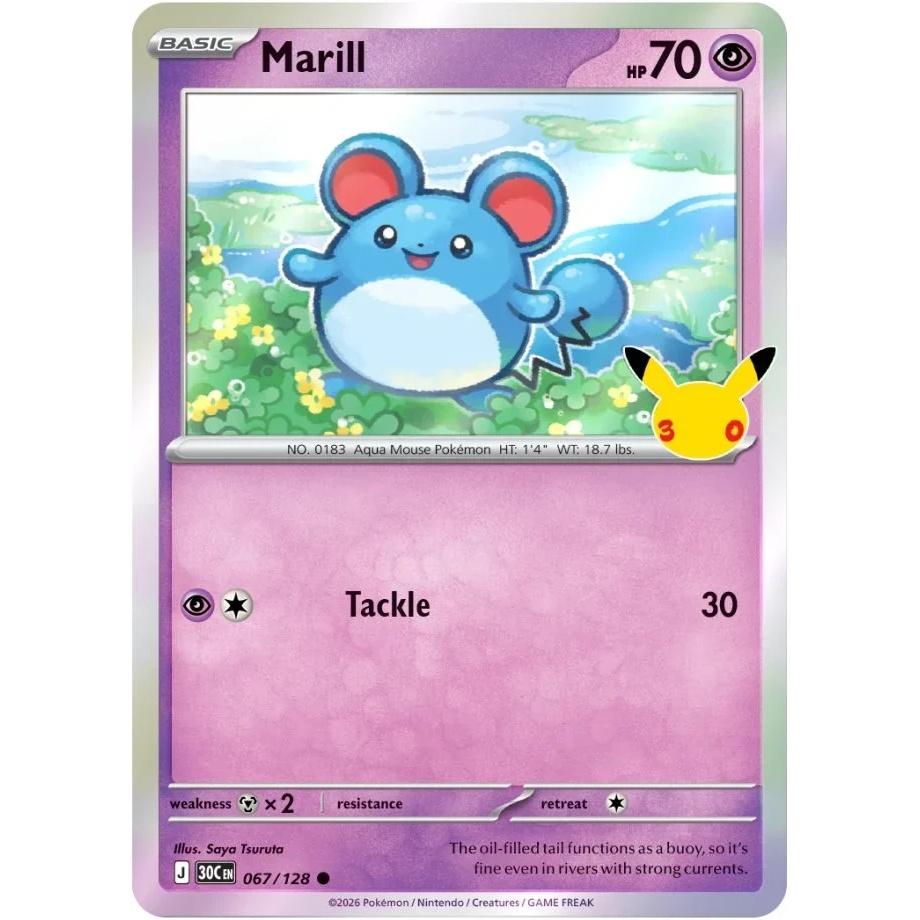 Marill - 30th Celebration (Common) [30C-67] English / Near Mint / Normal