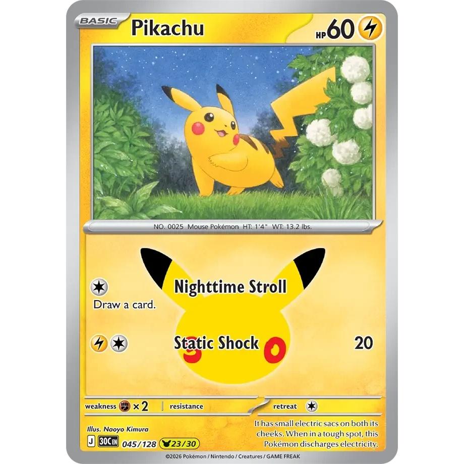 Pikachu - 30th Celebration (Pikachu Rare) [30C-45] English / Near Mint / Normal