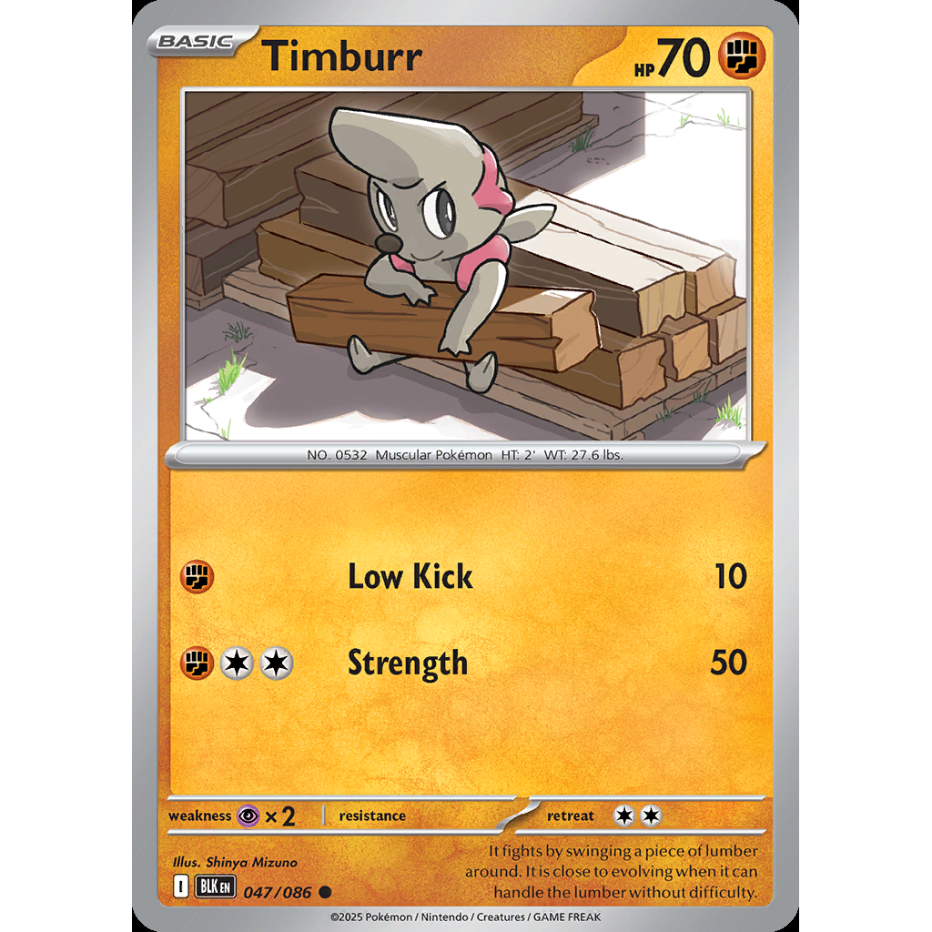 Timburr 47/086 - Black Bolt