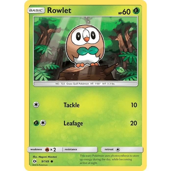 Rowlet 9/149 - Sun & Moon Base Set (Engelsk / Near Mint)