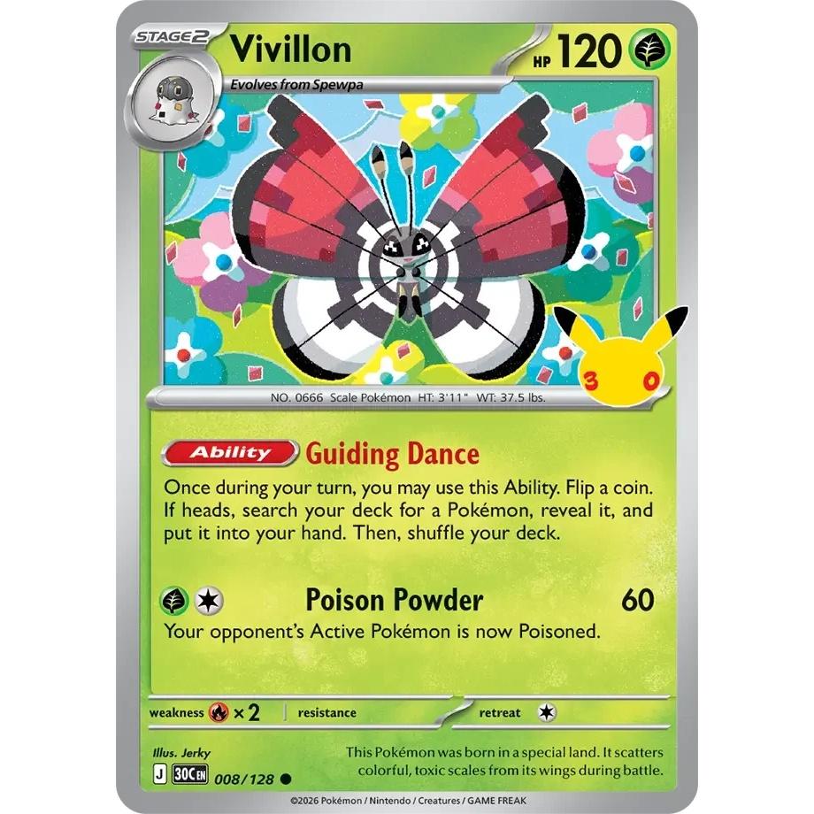 Vivillon - 30th Celebration (Common) [30C-8] English / Near Mint / Normal